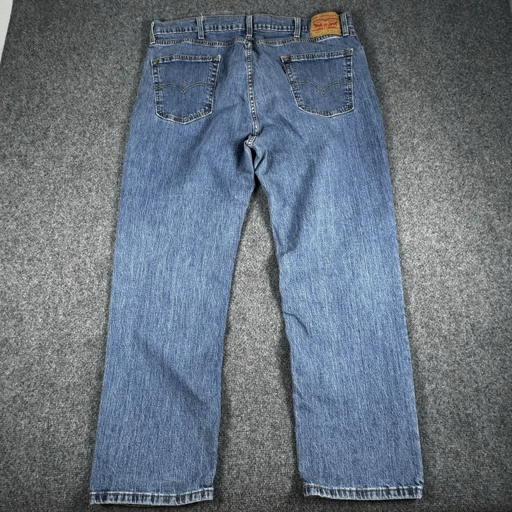 Levis 541 Denim Blue Jeans Mens 40x30 Light Wash Athletic Taper Stretch‎ Pants